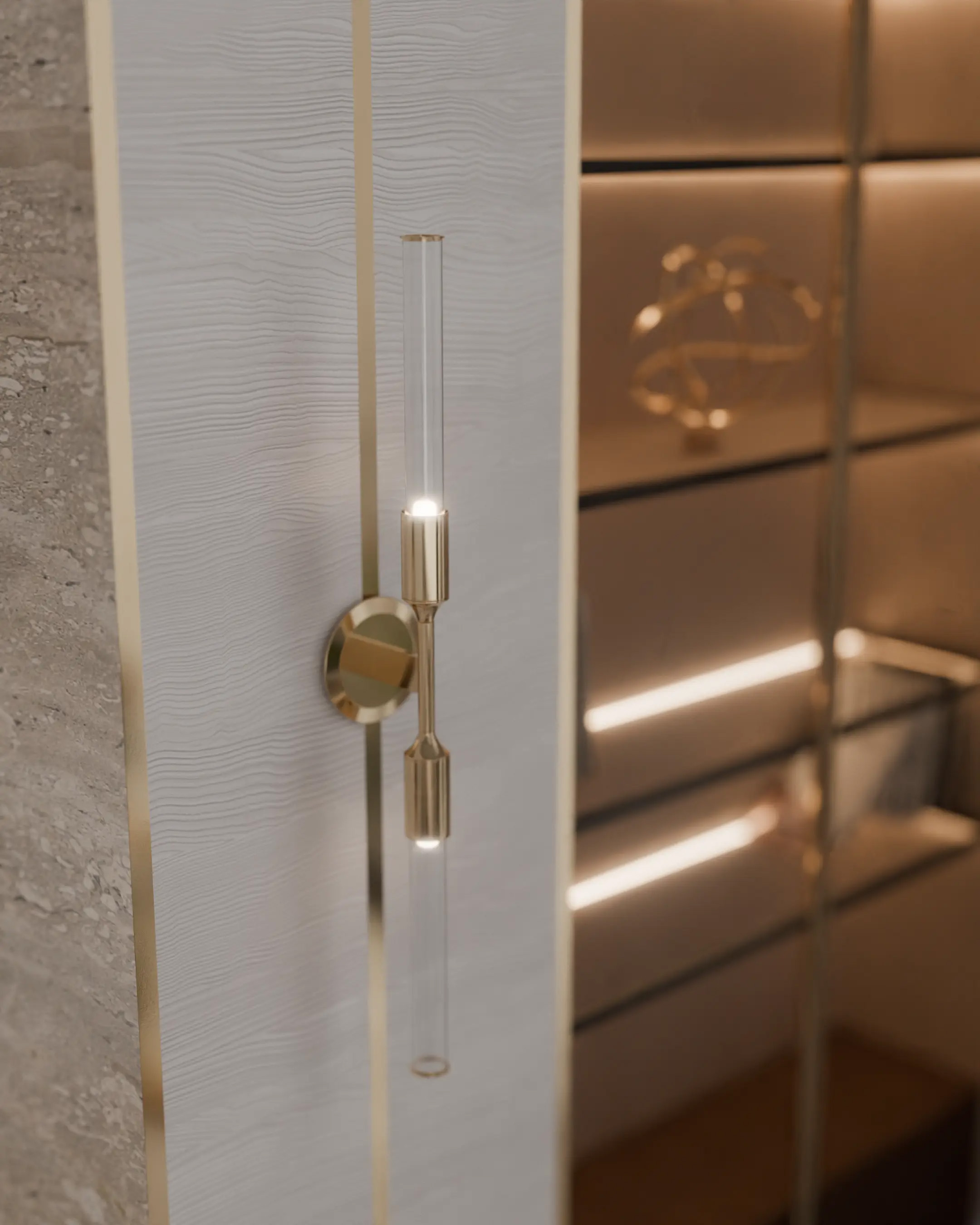 Minimal sculptural Wall Sconce Cielo Wall Light by Castro Lighting