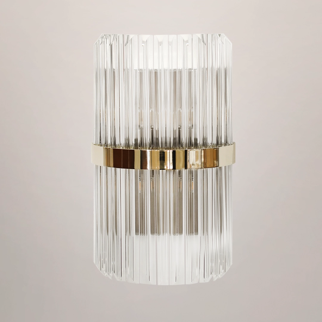 /storage/castro lighting Royal wall light sconce brass ring and glass tubes