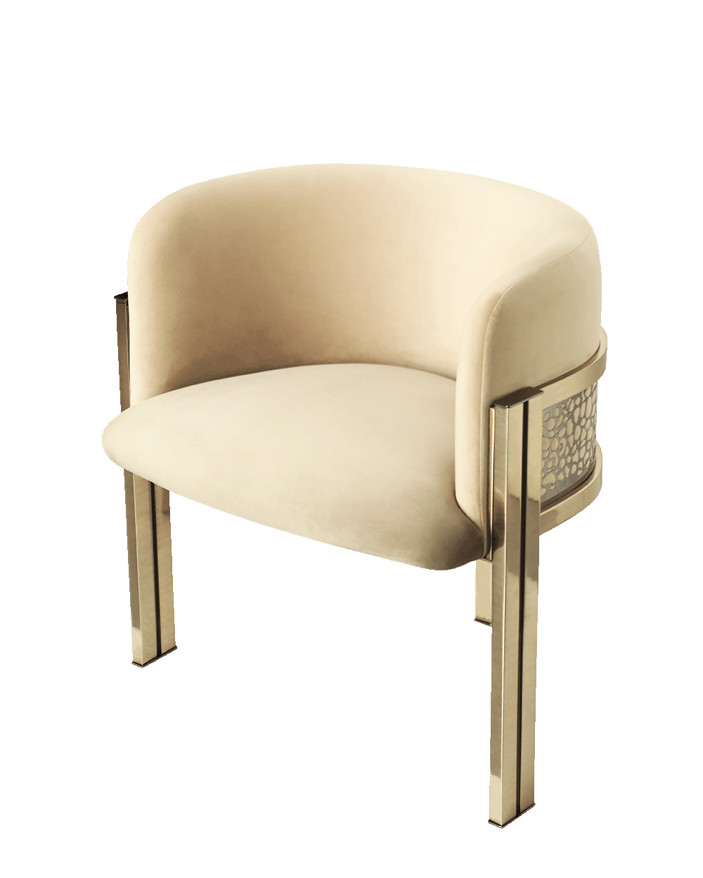 /storage/Luxury brass chair combining queenly opulence with safari-inspired design.