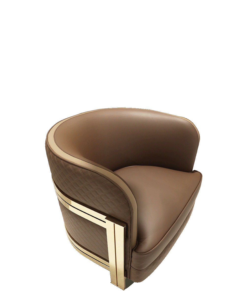 /storage/Luxury brass maple armchair, featuring a gold-plated frame and elegant upholstery inspired by French royal opulence, by Castro Lighting