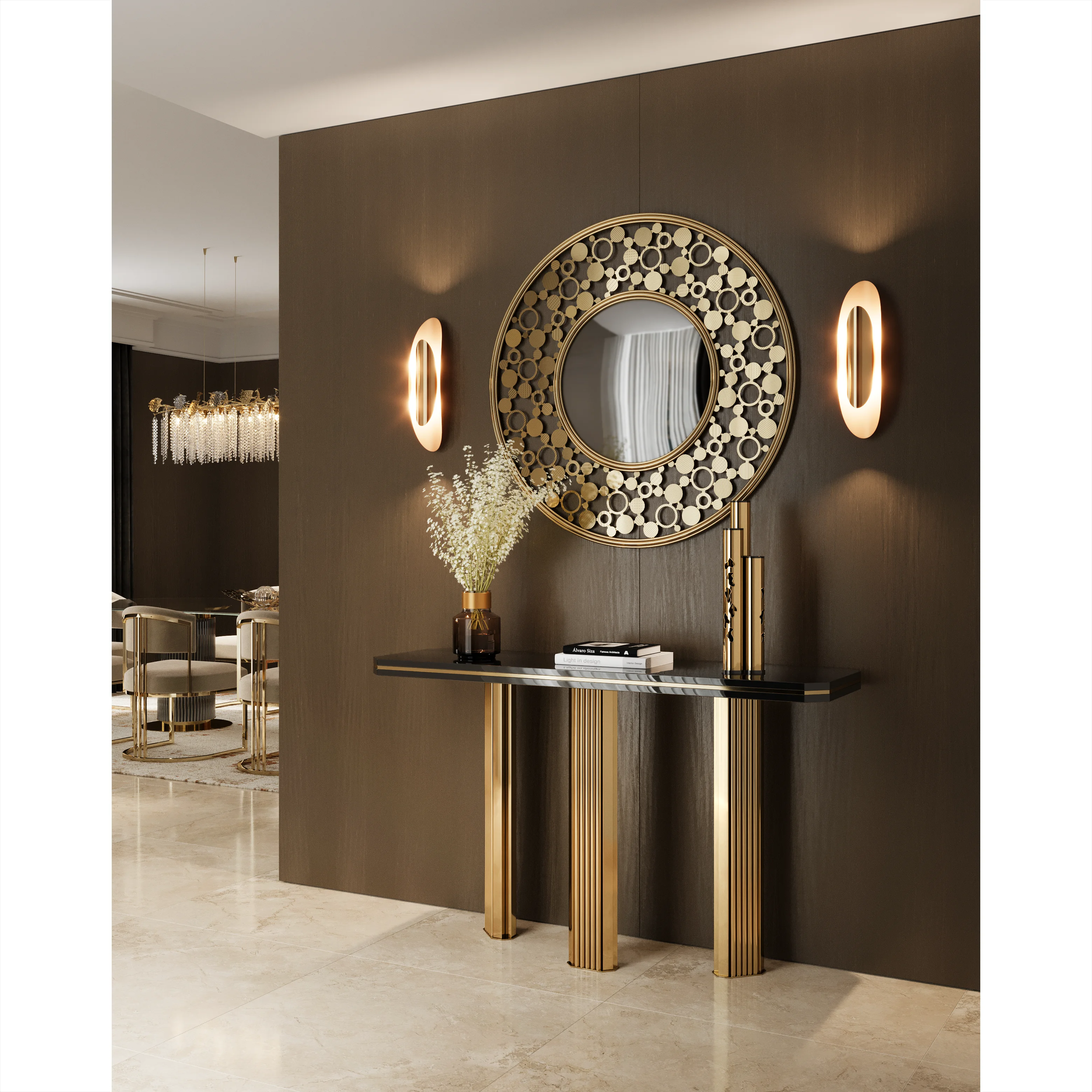 /storage/castro-lighting-hall-entry-radiance-wall-sconces-castro-interiors-pattern-mirror-harp-console