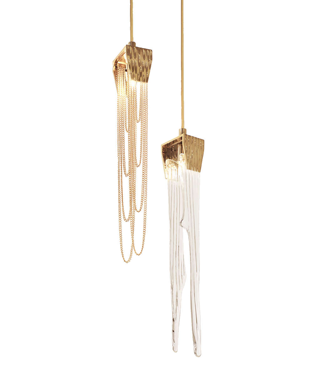 /storage/Luxury brass and crystal Stala Pendant with intricate stalactite-inspired design, a sophisticated modern lighting piece that exudes elegance and timeless charm.