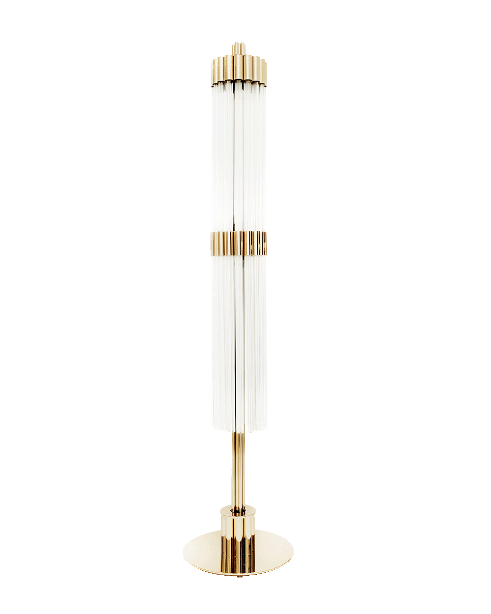 /storage/Luxury brass Arcade Floor Lamp with curvy glass design and playful amber light, inspired by vintage arcade games.