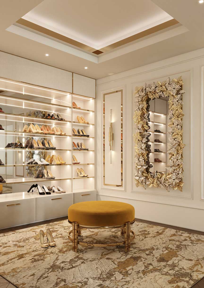 /storage/Luxury brass Rainforest mirror with handcrafted leaves, circular design, and natural-inspired decorative elegance for refined interiors.