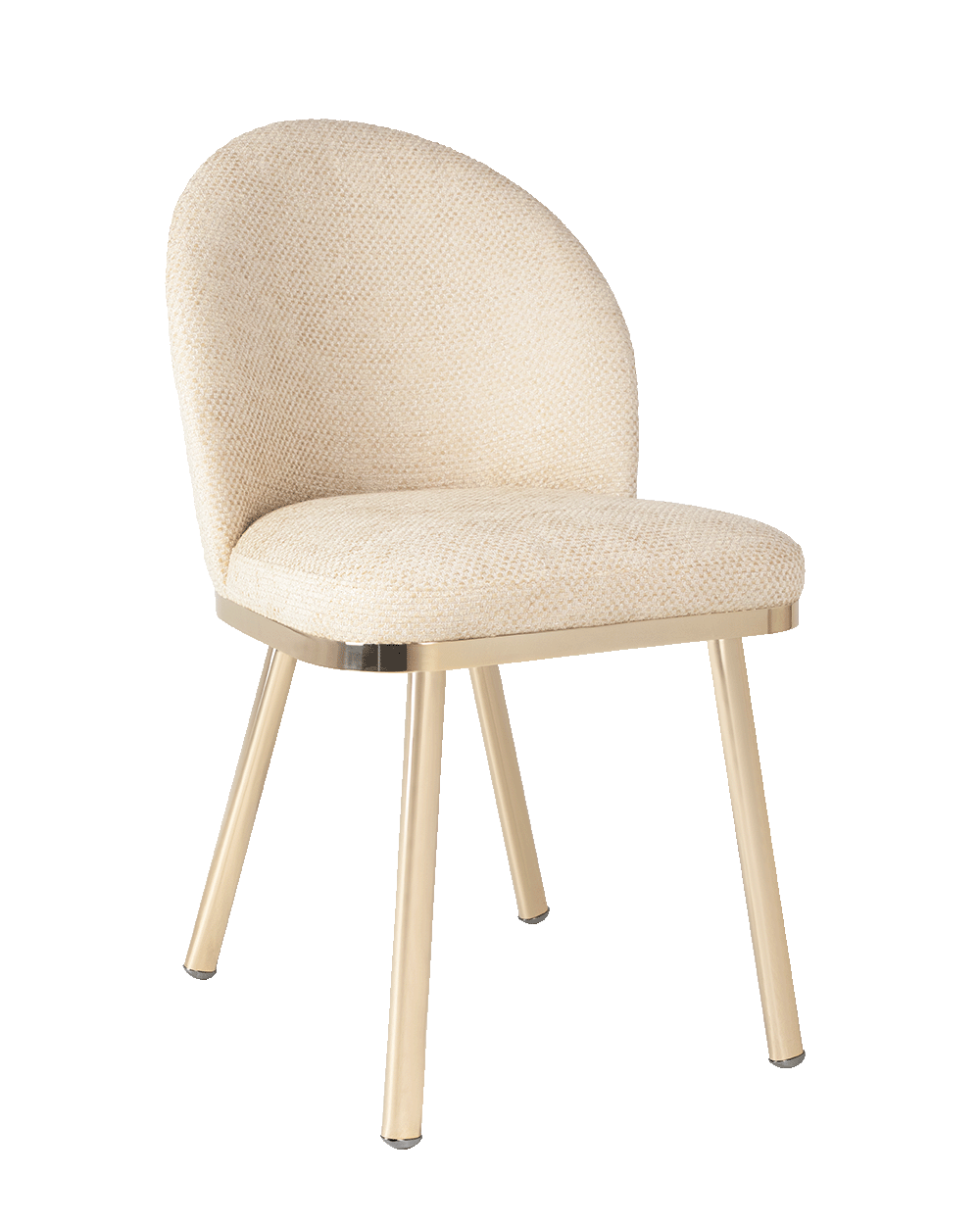 /storage/Luxury brass Penelope Chair with gold-plated brass legs, black nickel details, and premium customizable upholstery, embodying feminine sophistication and art-deco elegance.
