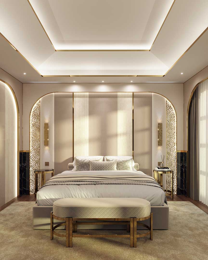 /storage/Luxury brass Marie Bench with gold-plated brass frame and refined upholstery, inspired by Versailles opulence and designed to bring timeless elegance to modern interiors.