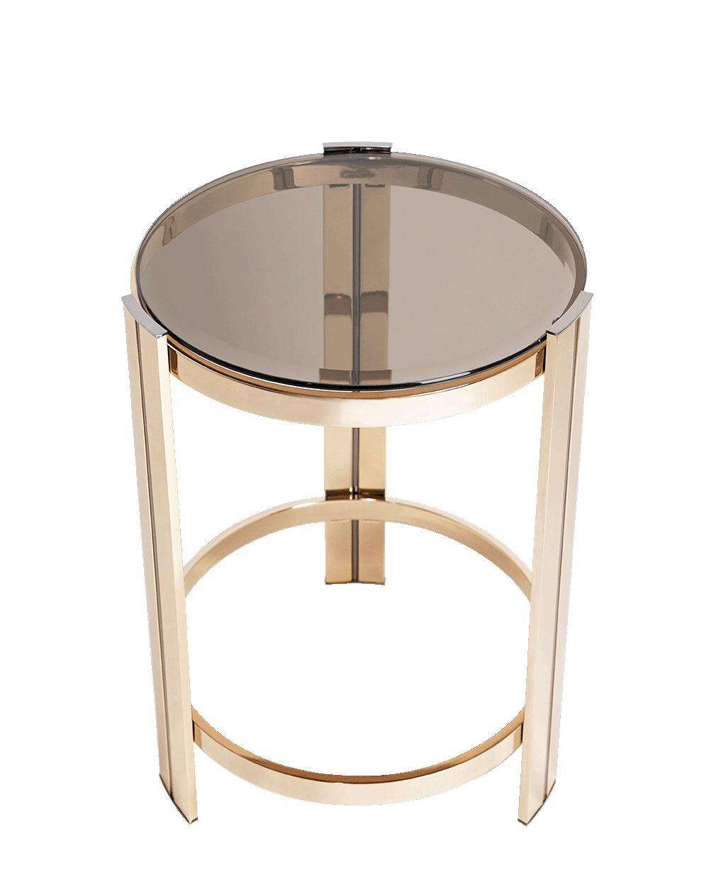 /storage/Luxury brass Marie Side Table with gold finish, featuring elegant brass and glass design for refined interiors.