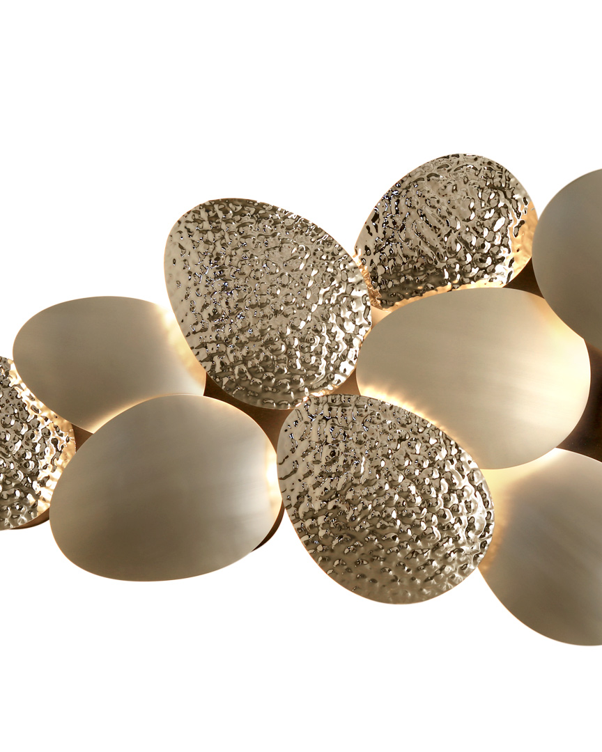 /storage/Luxury brass Mastery Wall Light with handcrafted gold-plated brass plates, modern elegant design.