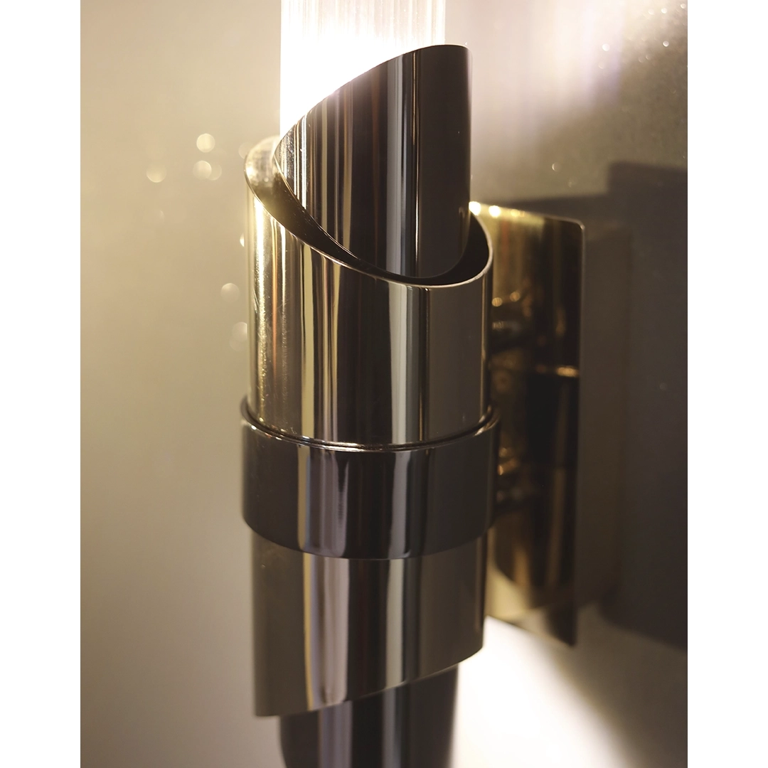 /storage/Luxury brass Turbine Wall Light with gold-plated and nickel accents, featuring a refined glass bulb that merges modern innovation with sophisticated craftsmanship.