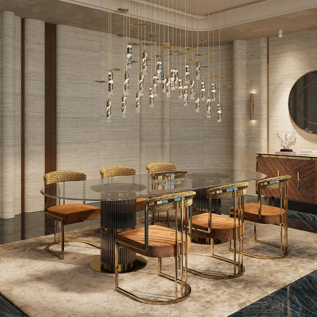 /storage/Luxury brass chair with elegant harp-shaped design by Castro Interiors.