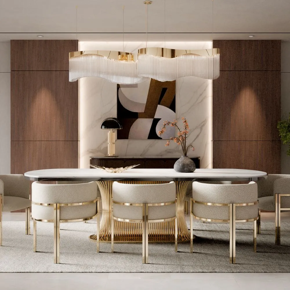 /storage/Luxury brass snooker chandelier with fluid curves and wave-inspired design, fully customizable in size and configuration for elegant modern interiors.