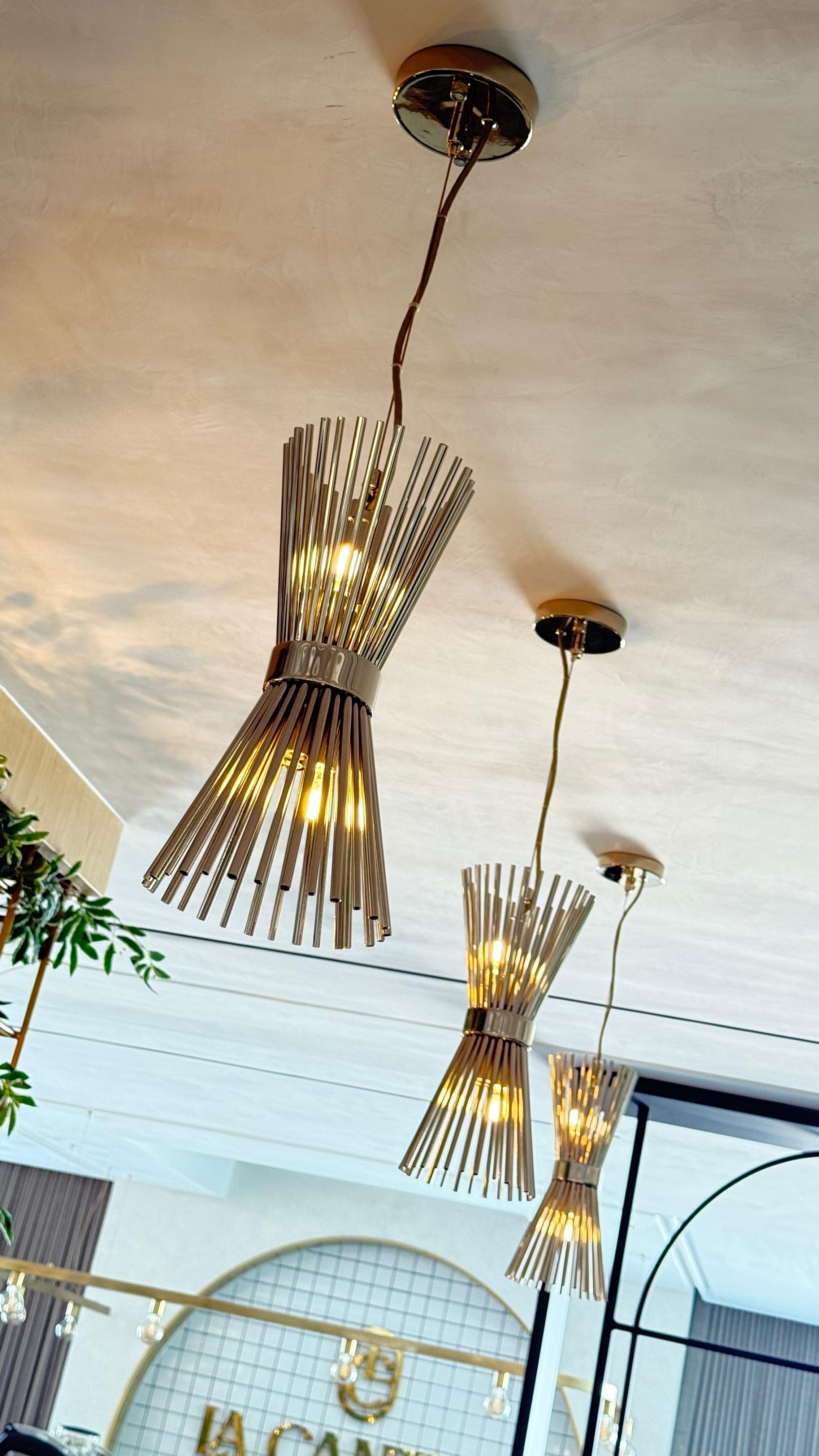 Interior of La Cantine d’Agadir restaurant in Morocco featuring contemporary design with Halo Collection lighting and furnishings by Castro Lighting.