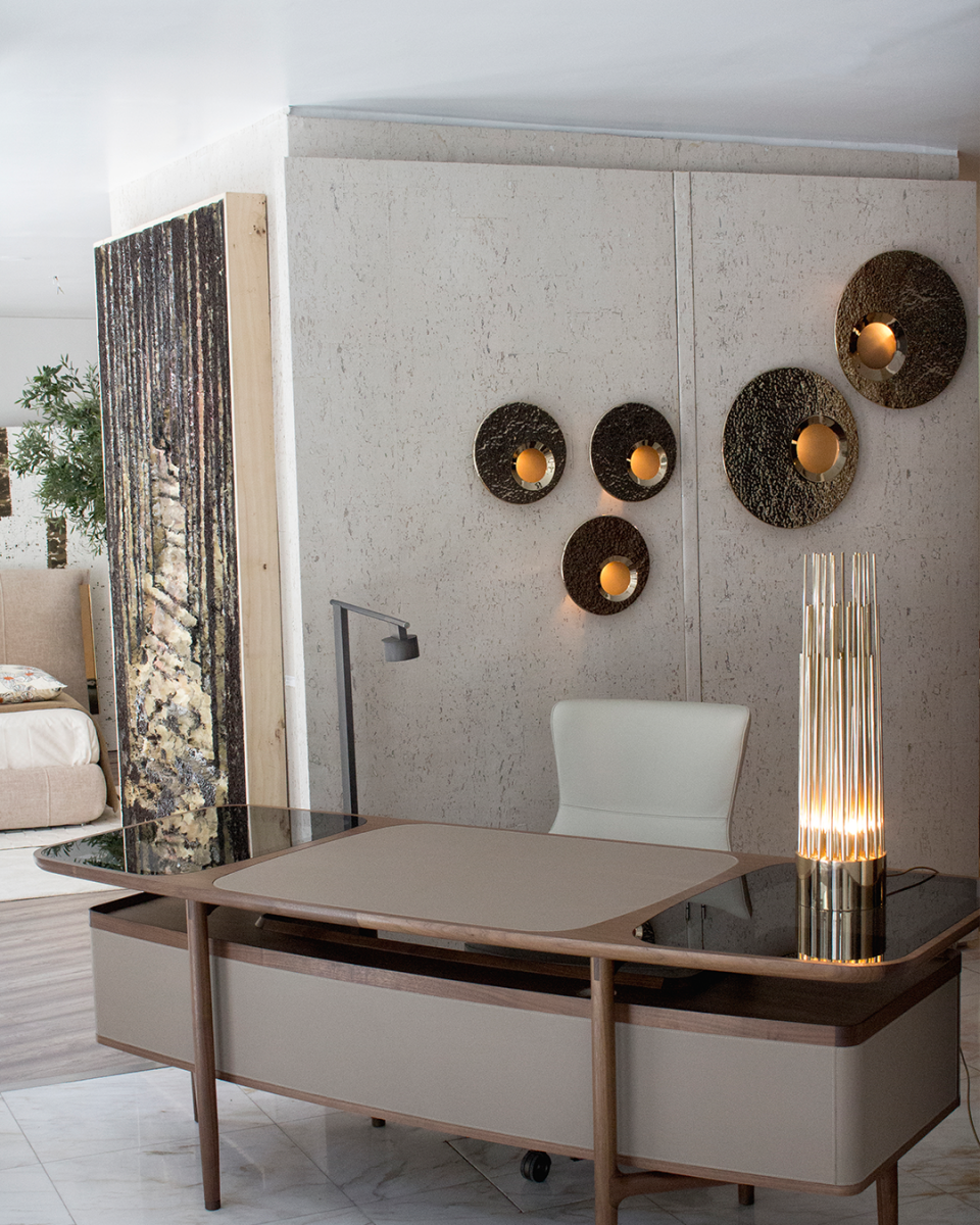 Interior Design Project by Causa Efeito Luxury Home office featuring Stramline Decor Table Lamp by Castro Lighting