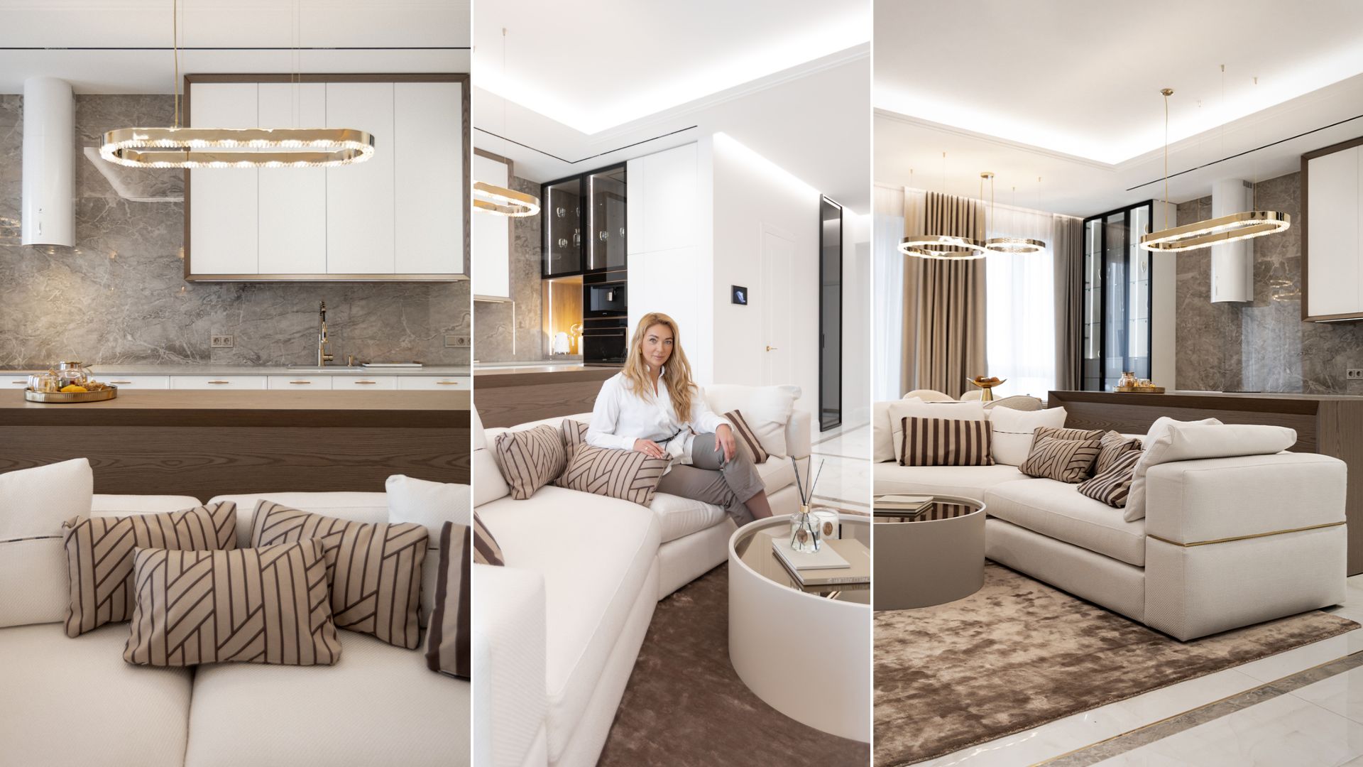 Residential Project in Vinytsia Ukraine by EDesign Studio featuring Metis Suspension, Metis Snooker Suspension and Avolto Wall Light 