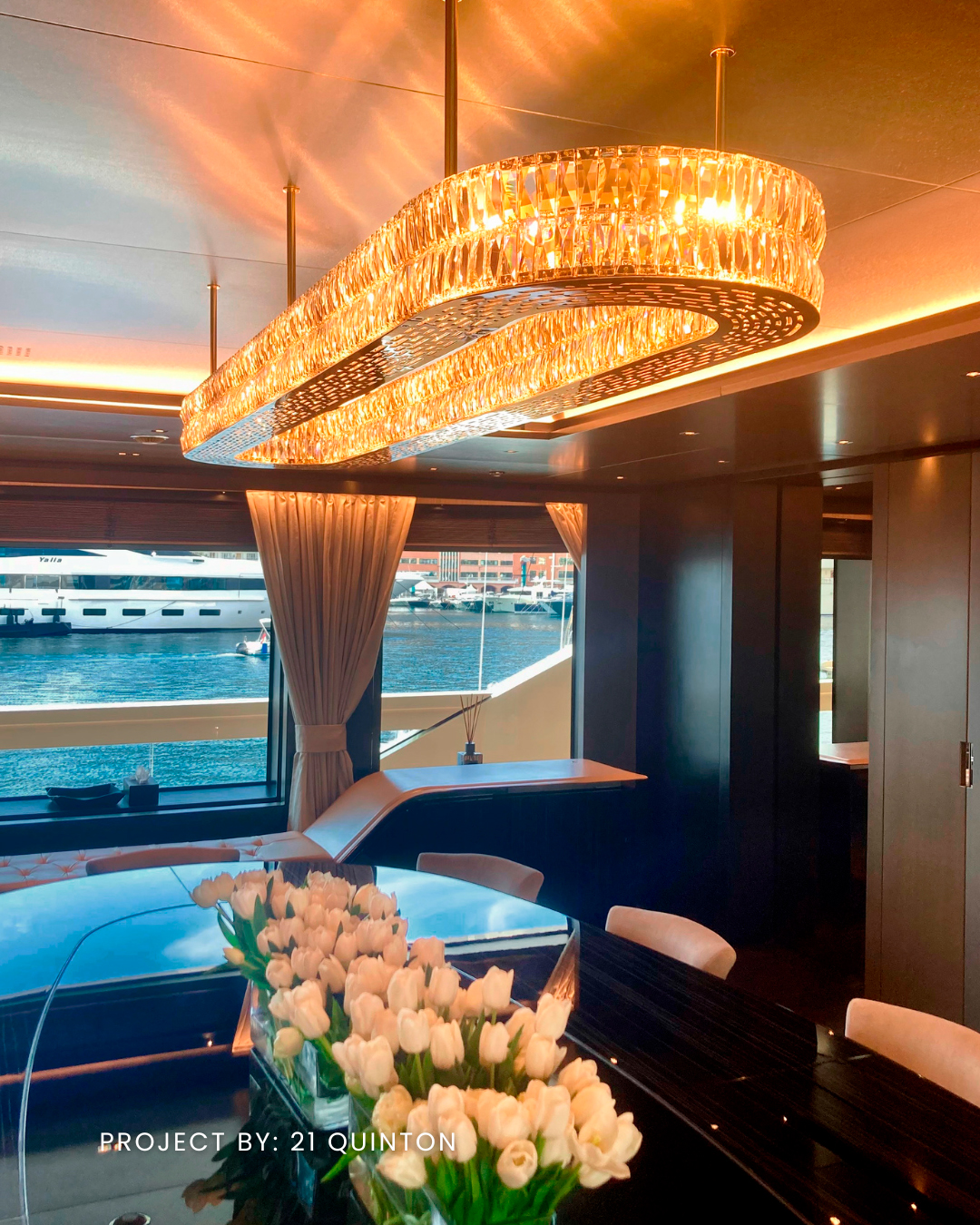 Spacium Snooker Suspension in Yacht Interior Design Project by 21 Quinton