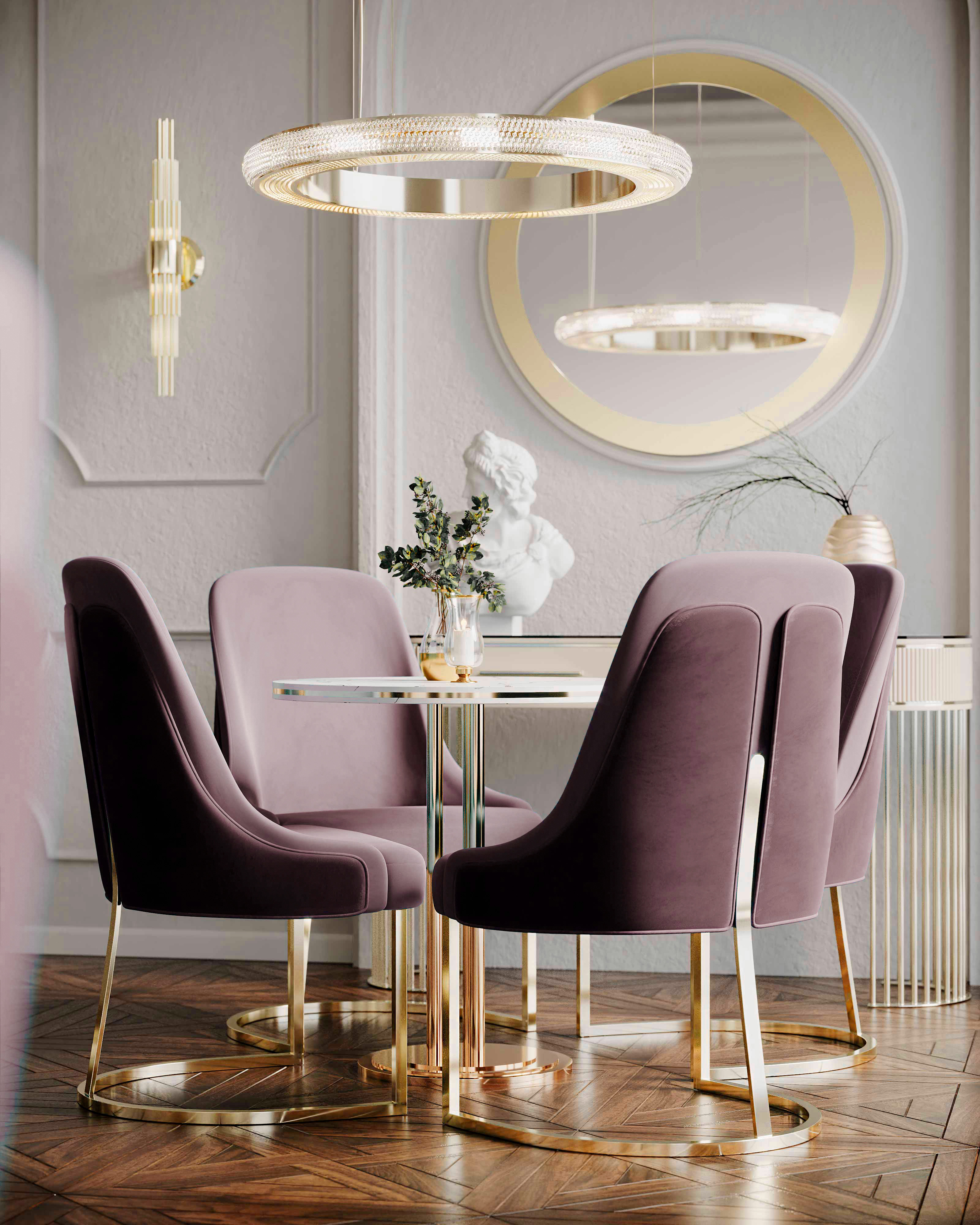 From iconic consoles and statement mirrors to luxurious upholstery, the pieces we surround ourselves with reflect our personality and taste. Picture rich, sensual plum tones – one of the year’s defining hues – beautifully balanced by timeless neutrals. It’s a bold yet classic palette that speaks of effortless sophistication.
