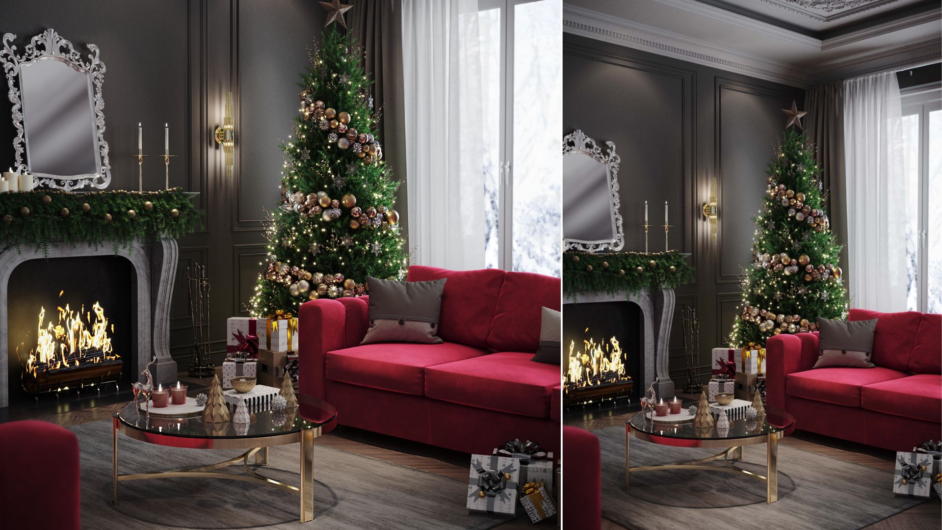 Living Room Ambiance featuring Castro Lighting Streamline Wall Light and Marie Center Table 