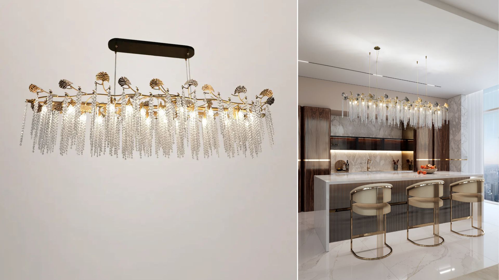 Tuscania Collection: This collection channels the sun-drenched Italian countryside, with gold-plated brass leaves and crystal accents that evoke warmth and movement. It's not just light; it's an atmosphere that transforms interiors into serene havens.