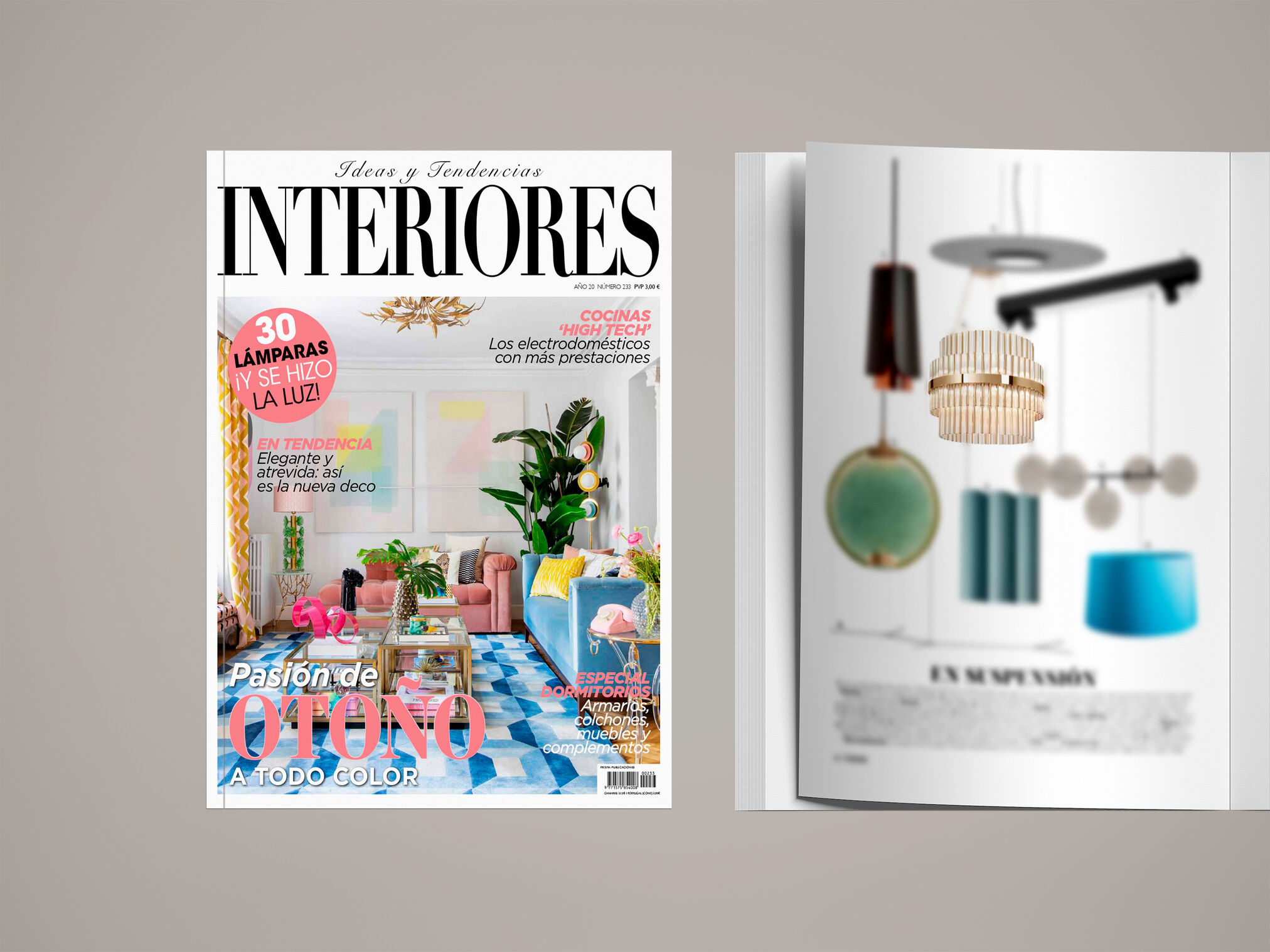 Halma Suspension by Castro Lighting selected as an editorial favourite by Revista Interiores Spain