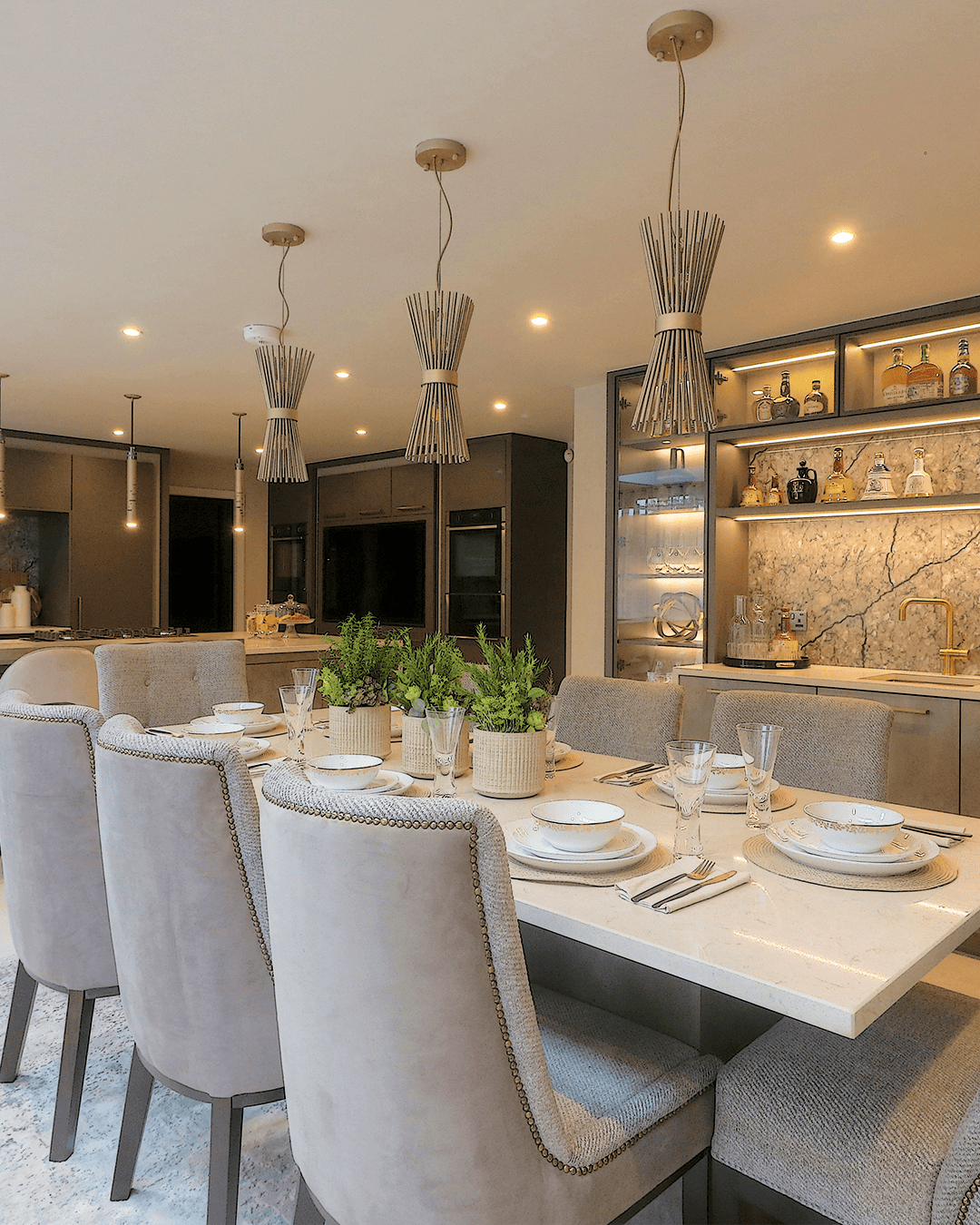 Project by Suki Interiors featuring the Halo Pendant and Gio Pendant