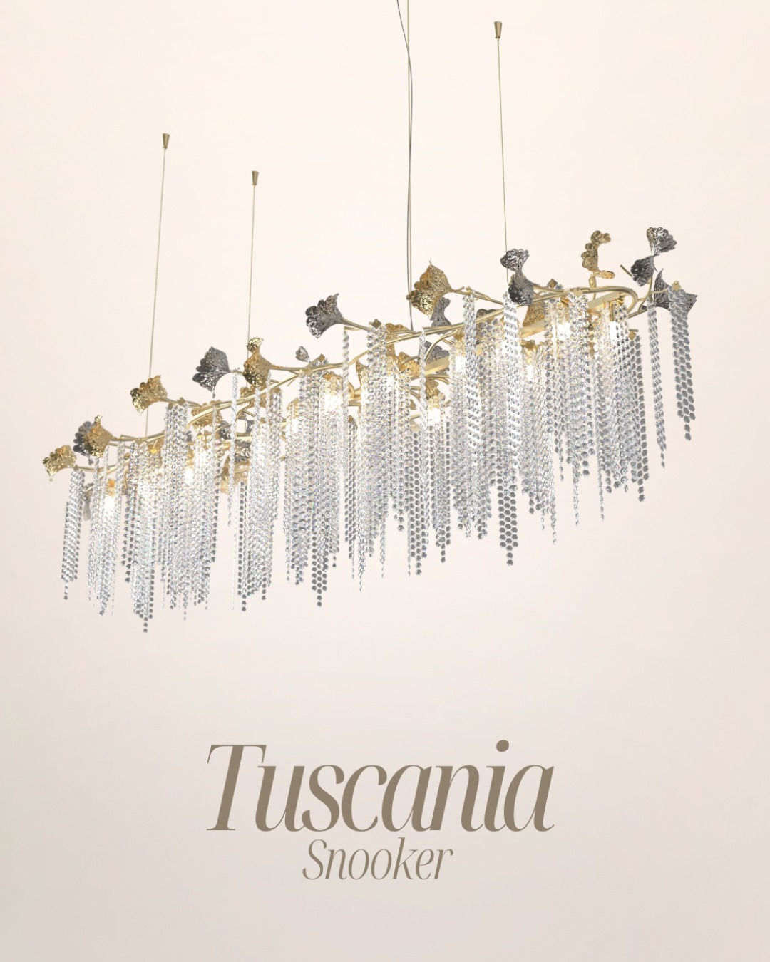 The Tuscania Snooker Suspension by Castro Lighitng embodies nature-inspired luxury lighitng design