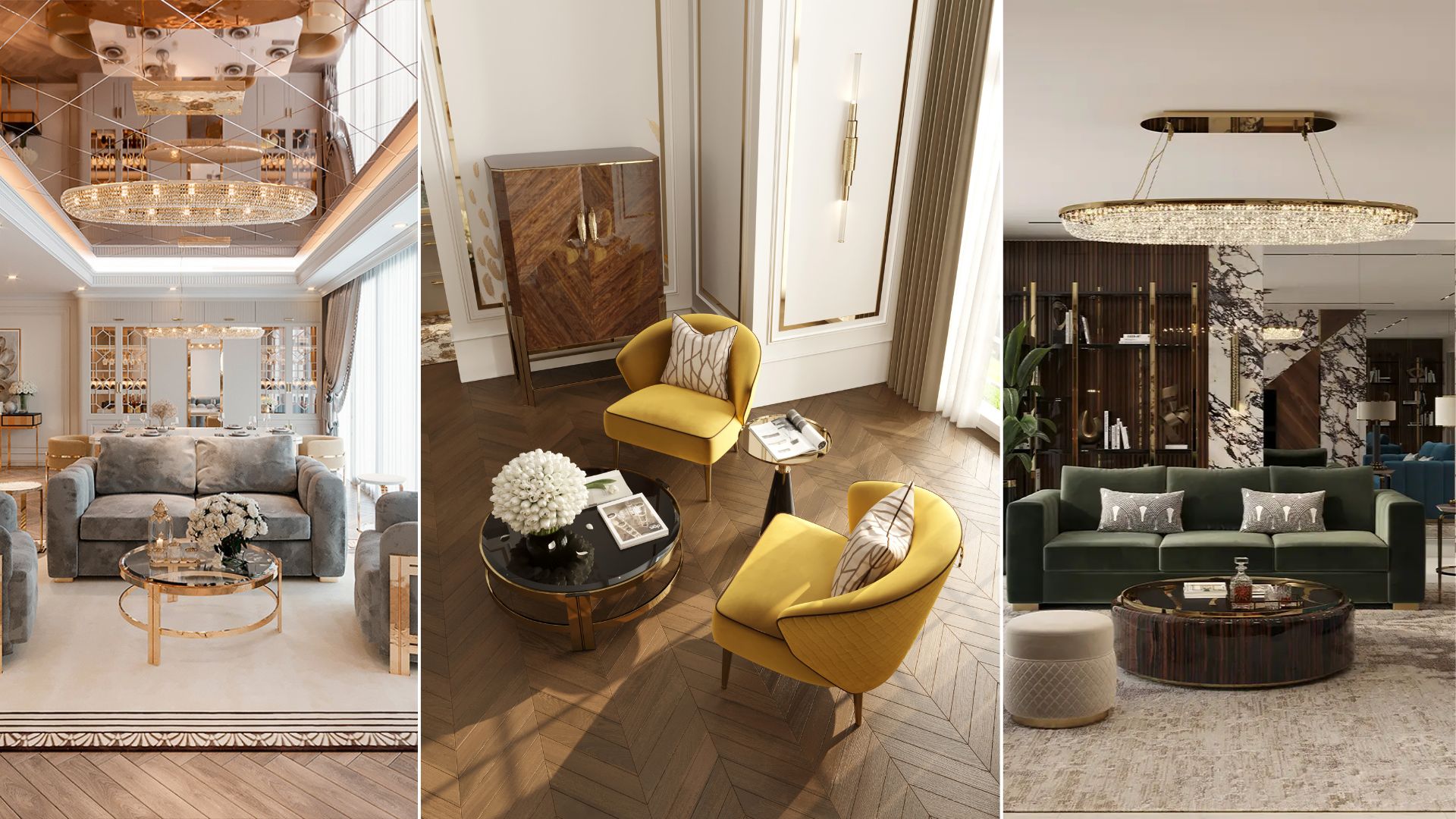 Living Room Ambiances by Castro Lighting: Teardrop Oval Suspension and Metier Wal Light