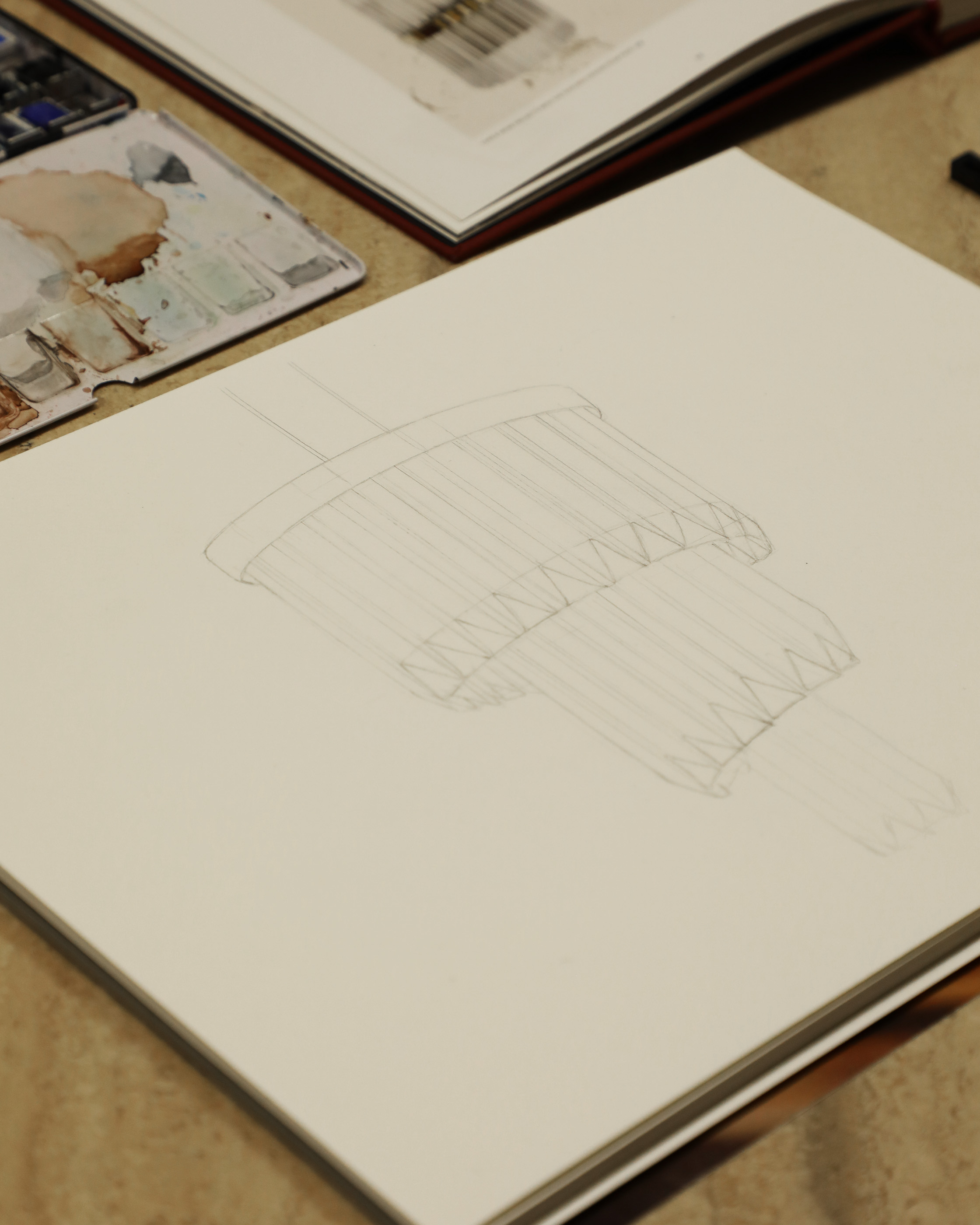 A drawing of one of the pieces of the Royal Collection
