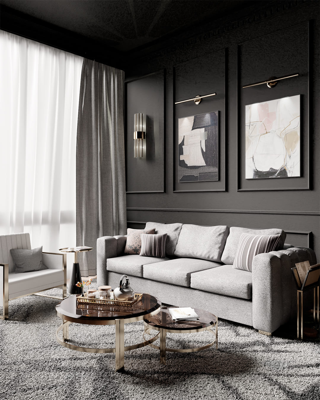 Monochromatic Living Room