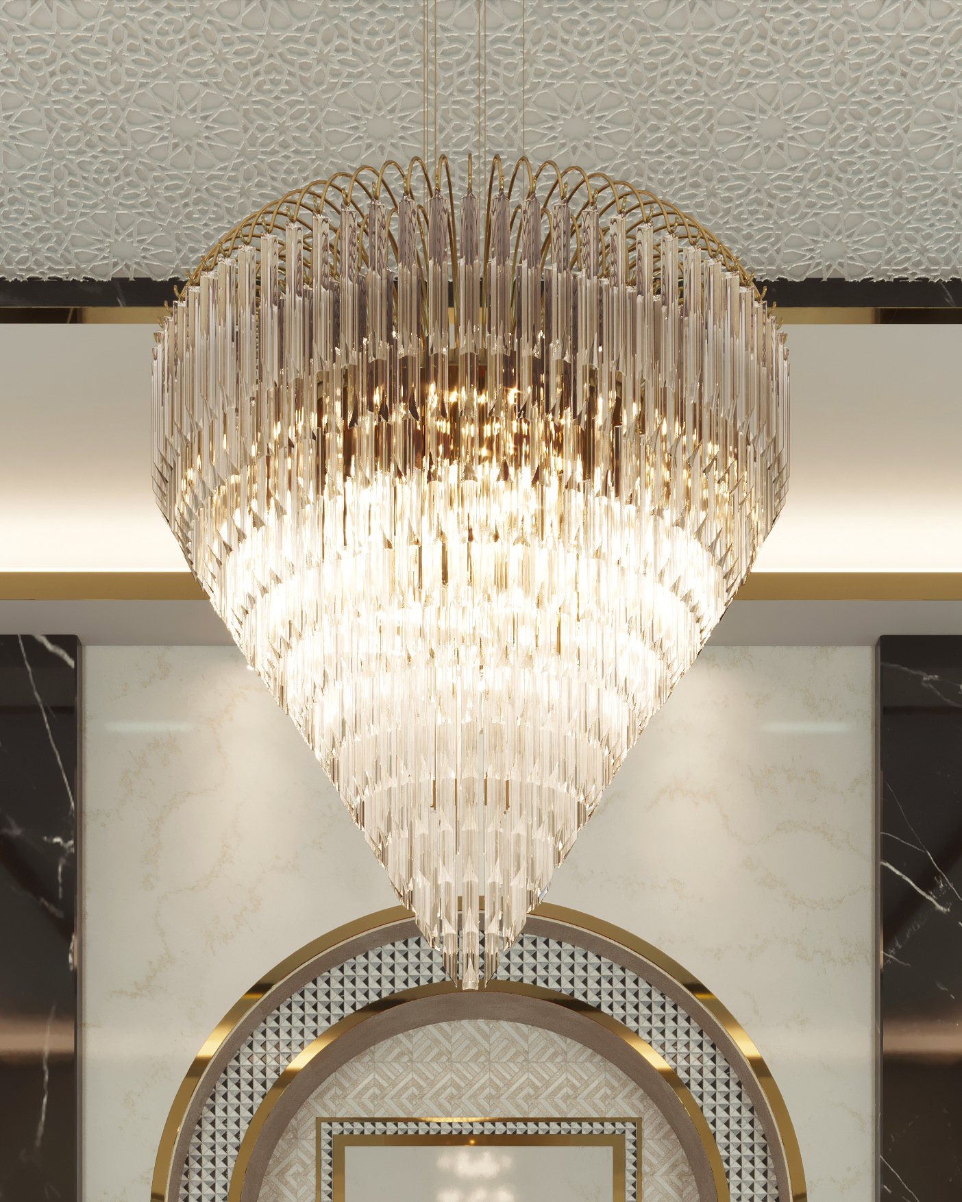 Lotus Handmade Suspension by Castro Lighting. Illuminate your living space with handcrafted lighting that captures your identity, where every detail speaks the language of true luxury.