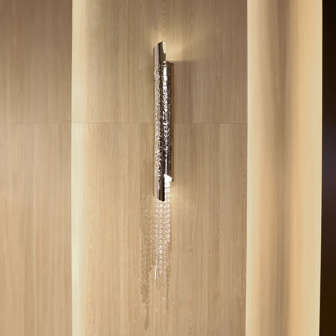 /storage/castro lighting avolto wall light single crystal hammered tube