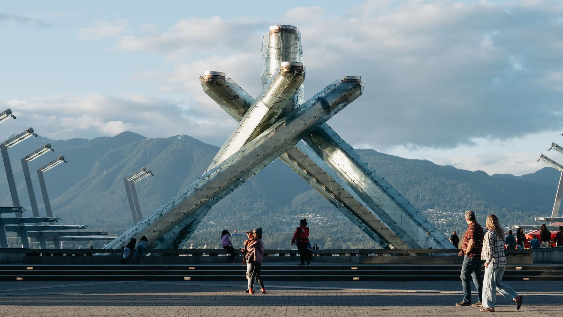 Jack Poole Plaza and Vancouver waterfront