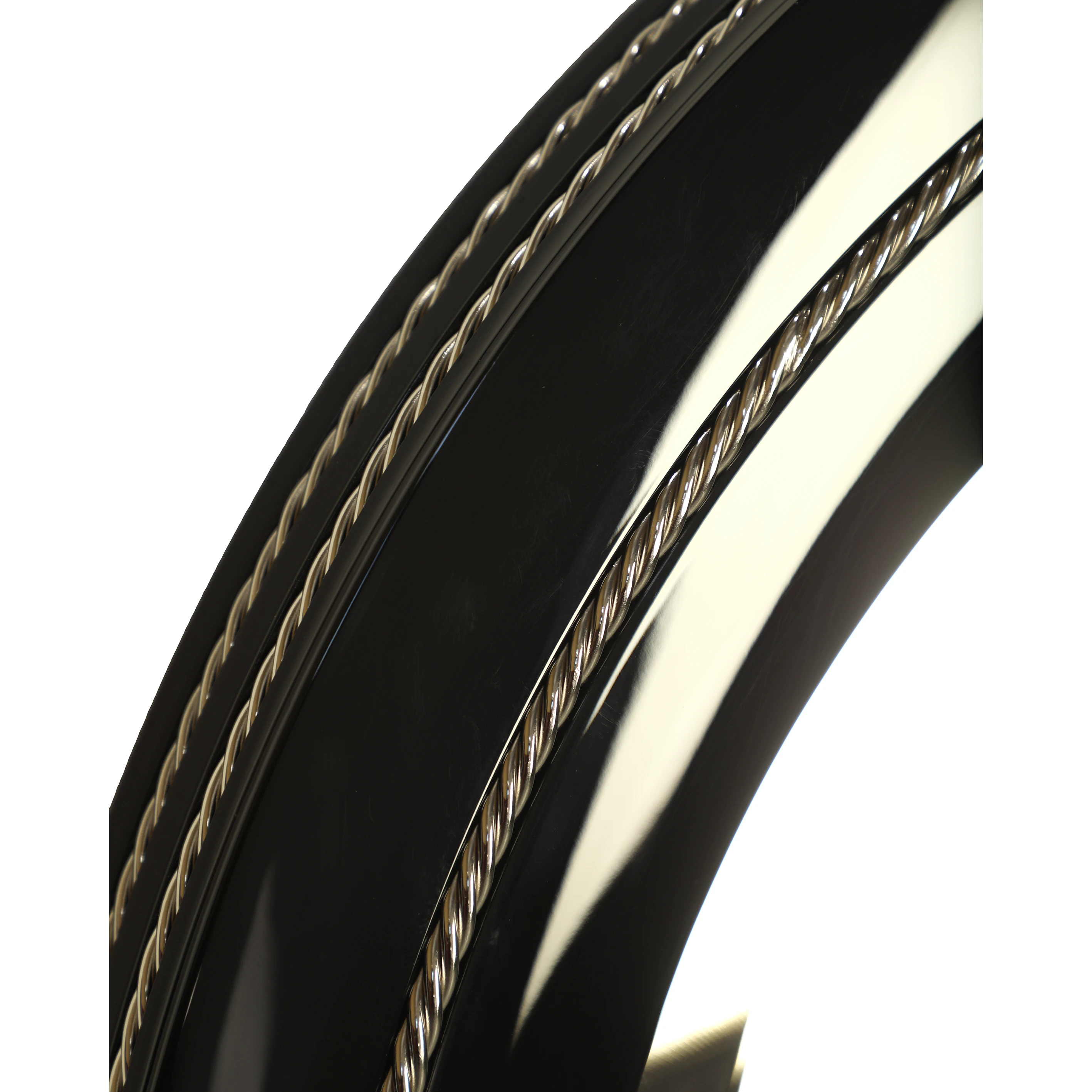/storage/Castro Interiors Nautilus mirror inspired by the sea -Glossy black lacquered