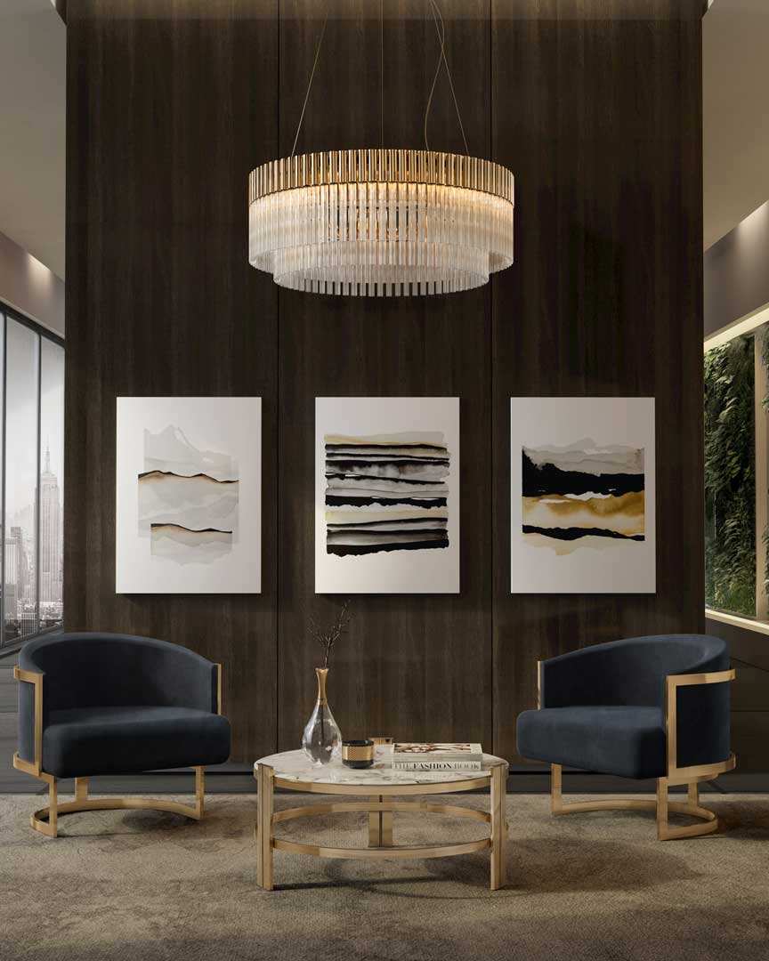 /storage/Luxury brass Arcade Suspension with gold-plated brass and textured glass, inspired by vintage arcade design.
