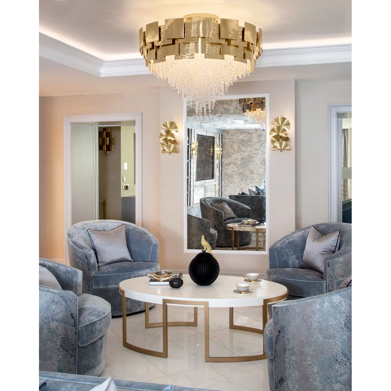 /storage/castro lighitng mondrian suspension round brass plates hammered and plane