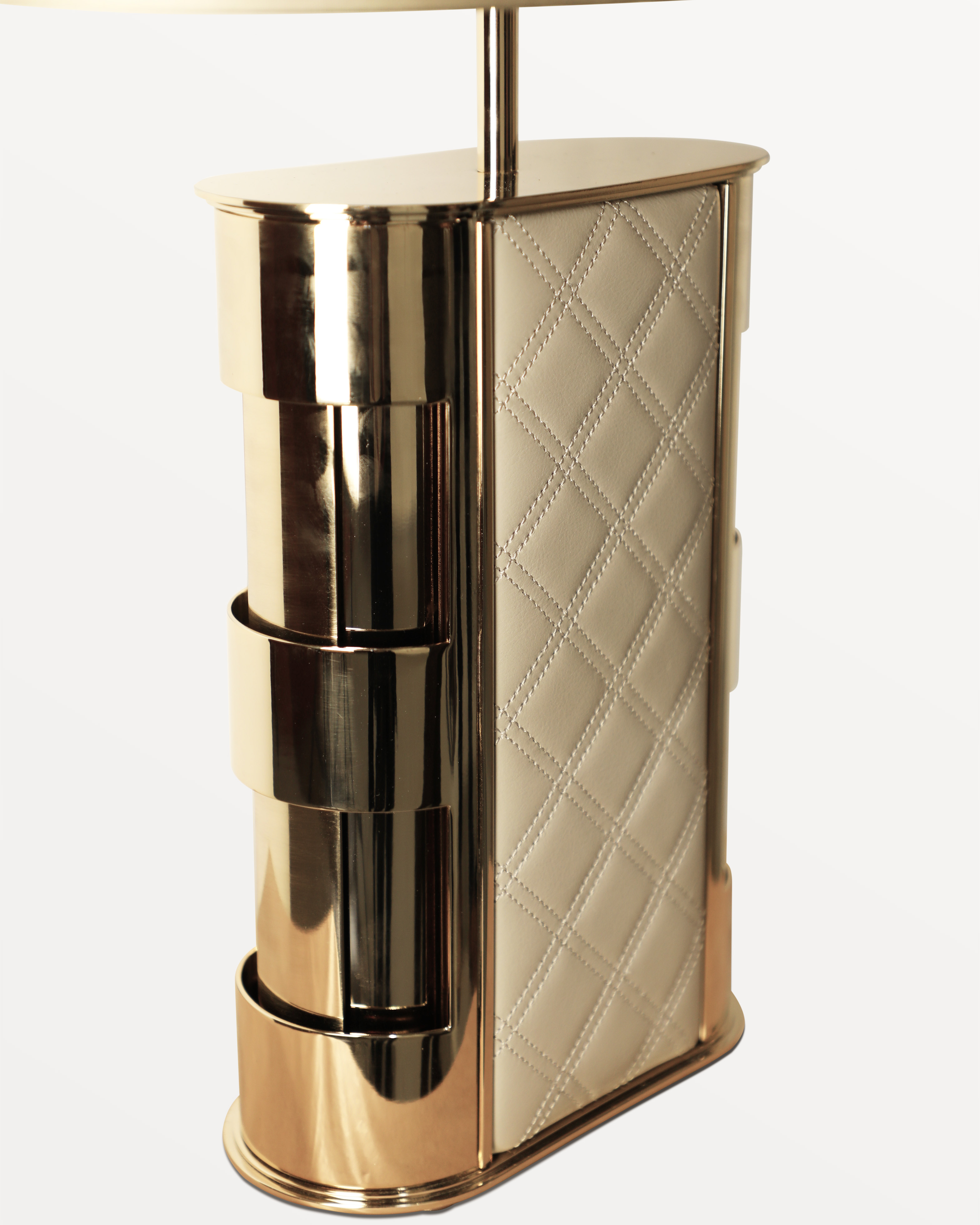 /storage/Luxury brass Centurion table lamp with golden brass and leather details, inspired by ancient Roman armour, blending strength, elegance, and opulent craftsmanship.