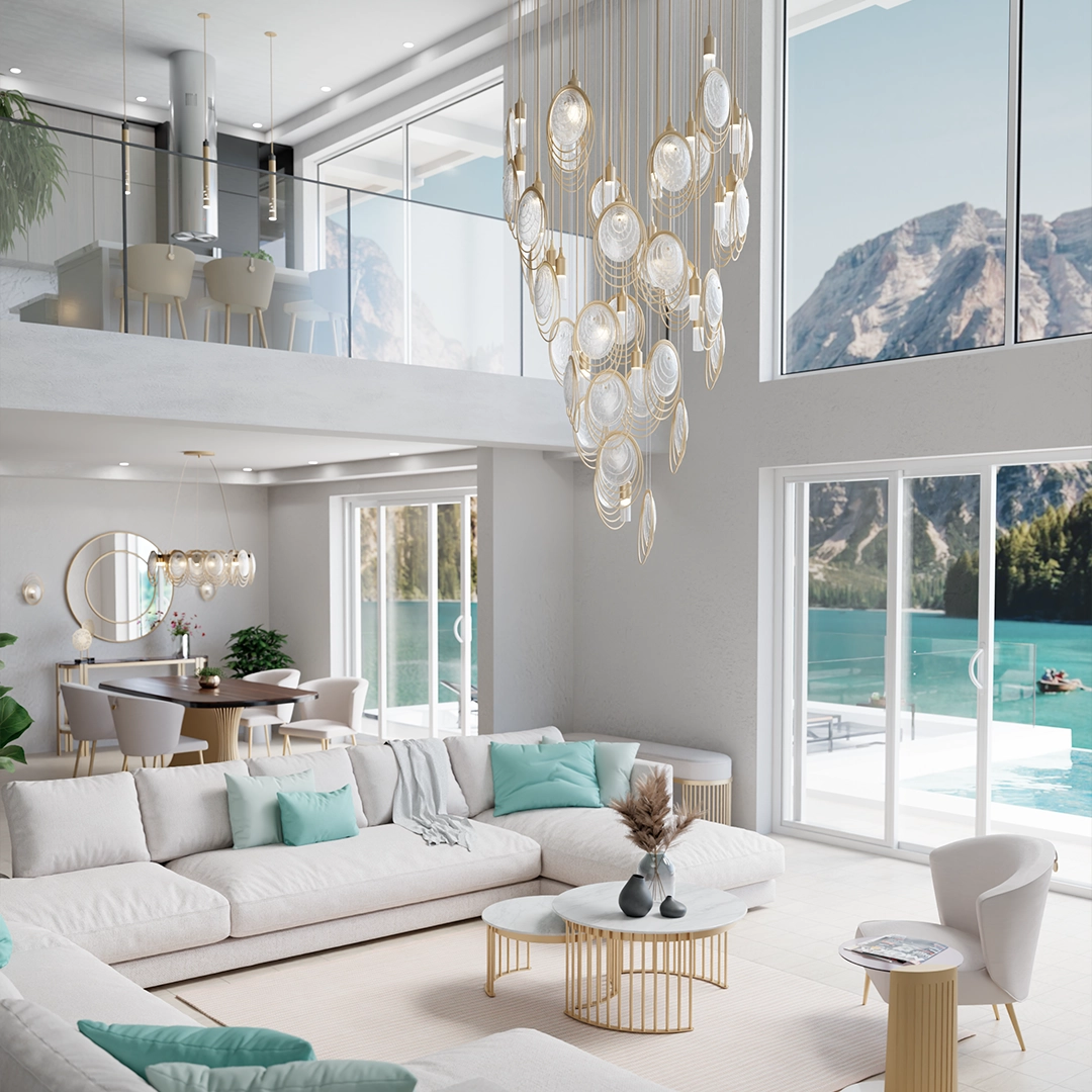 /storage/Luxury brass lighting fixture with organic coral reef-inspired shapes by Castro Lighting 