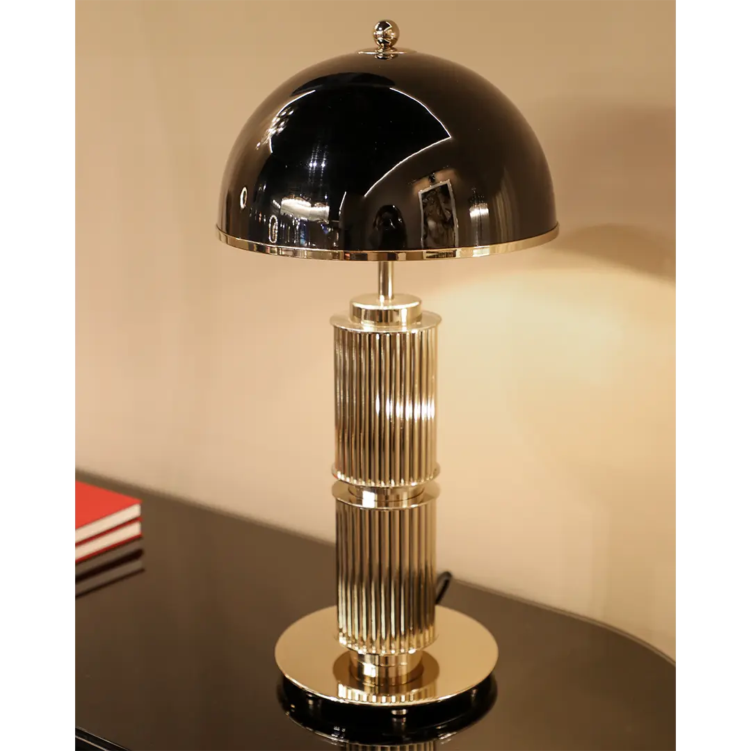 /storage/Luxury brass Eléa table lamp with lacquered brass finish, inspired by Ancient Greek aesthetics, blending classical elegance with refined craftsmanship.