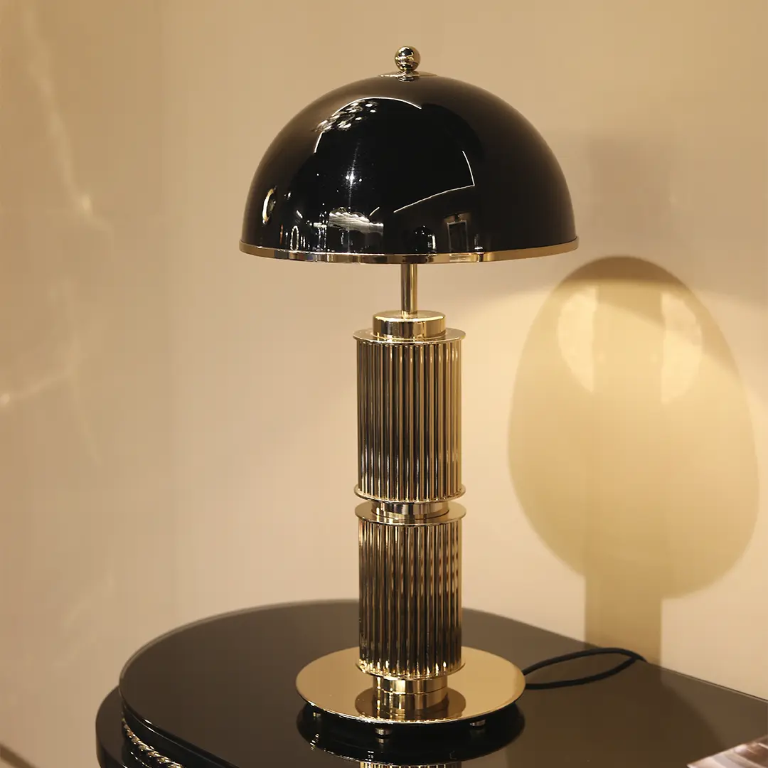 /storage/Luxury brass Eléa table lamp with lacquered brass finish, inspired by Ancient Greek aesthetics, blending classical elegance with refined craftsmanship.