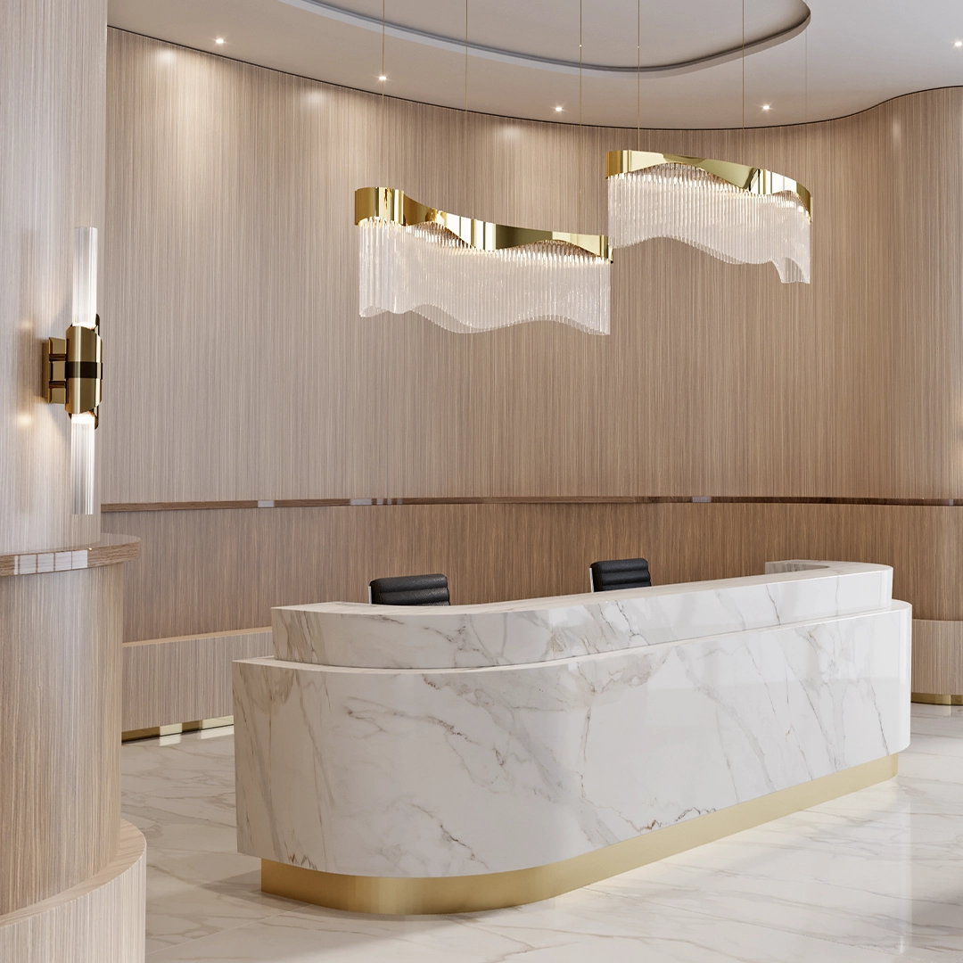 /storage/Luxury brass suspension with sculptural curves and abstract design by Castro Lighting