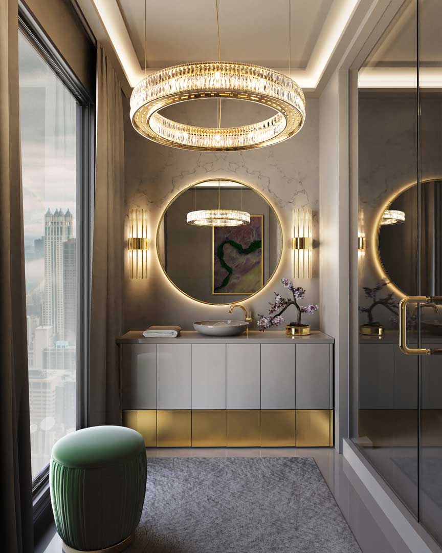 /storage/Luxury brass and crystal Halma Wall Light with geometric design, a versatile and sophisticated lighting piece that enhances modern interiors with elegance and refined charm.