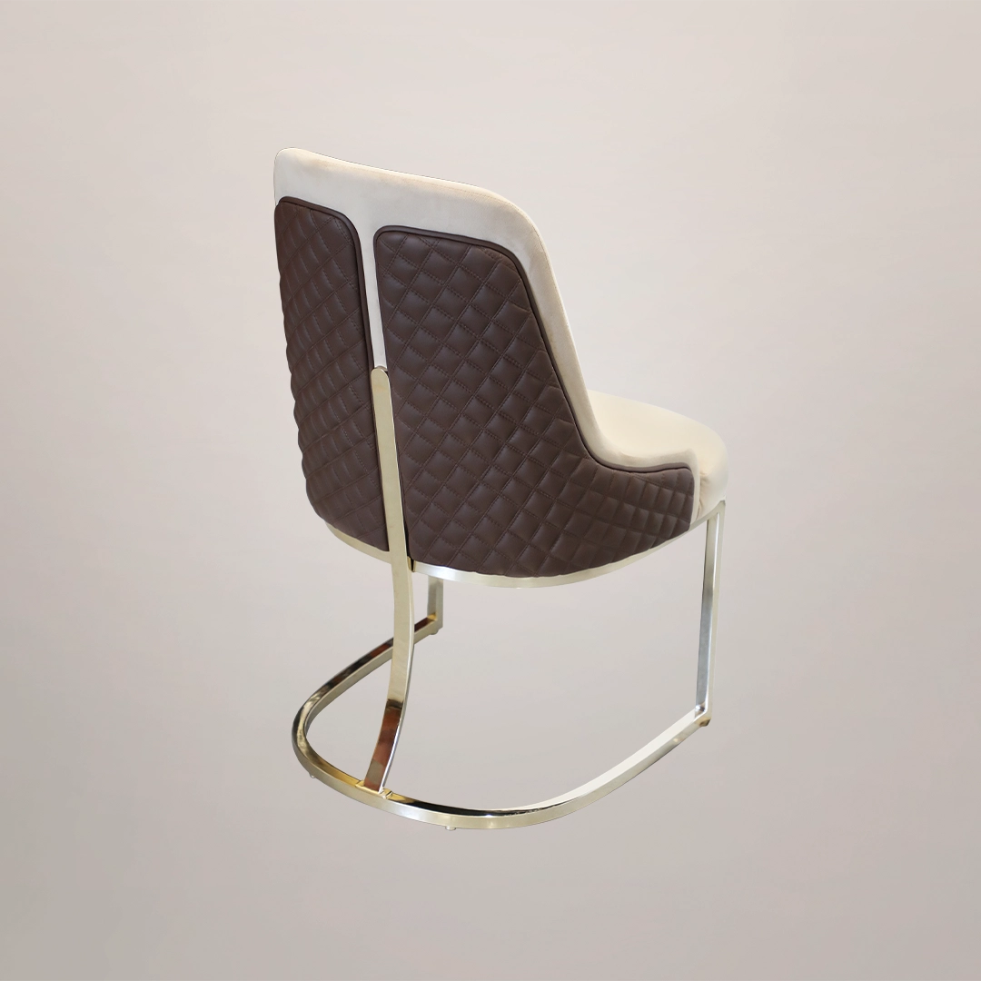 /storage/Luxury brass chair with gold-plated frame and upholstered seat, inspired by Greek elegance