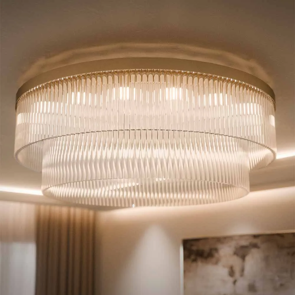/storage/castro lighting breeze plafonnier suspension brass frosted glass living room