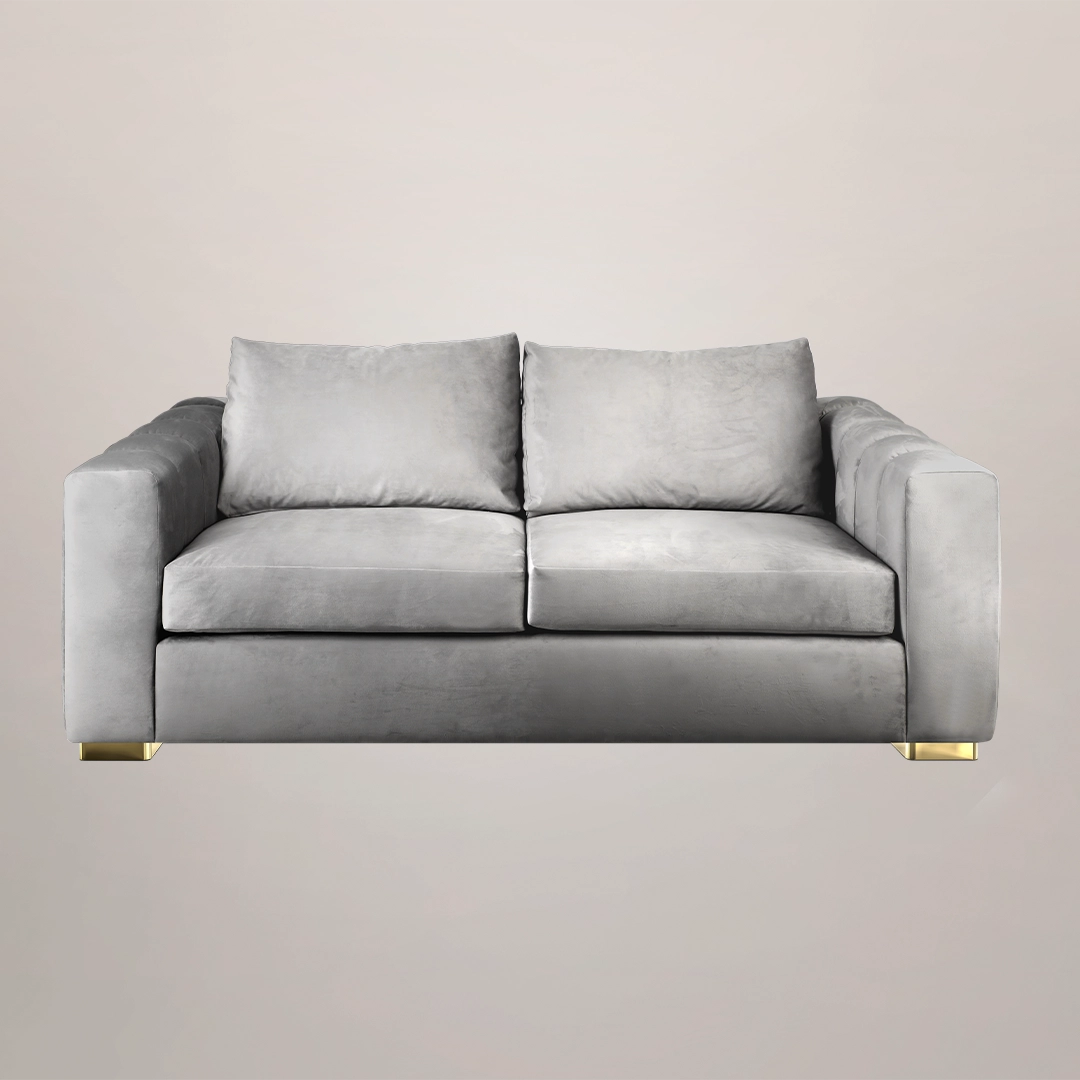 /storage/Luxury brass Colombo sofa with plush cushions and gold-plated brass frame, inspired by Joe Colombo’s iconic design for timeless comfort and elegance.