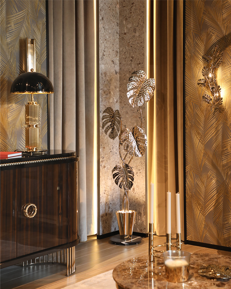 /storage/Rainforest Floor Lamp, Rainforest Wall Light and Elea Table Lamp in Castro Lighting Showroom, Porto Portugal.