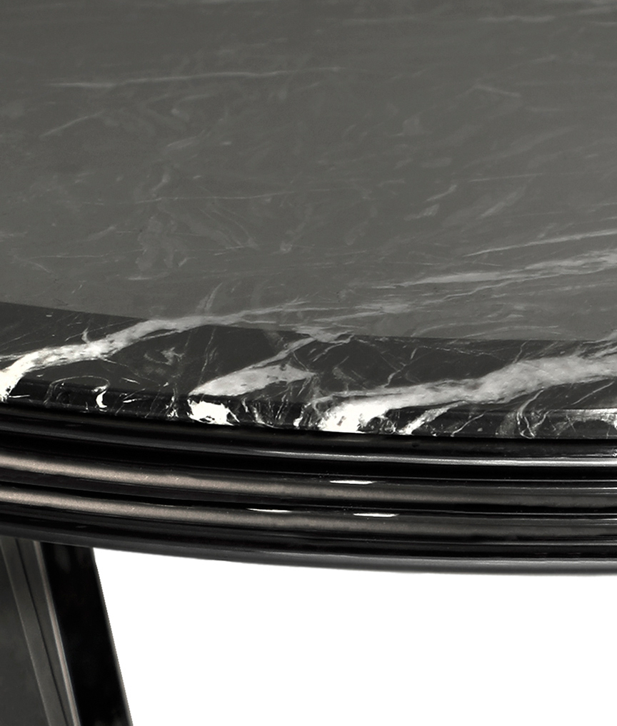 /storage/Luxury brass Euphoria Center Table with black nickel brass tubes and marble top.