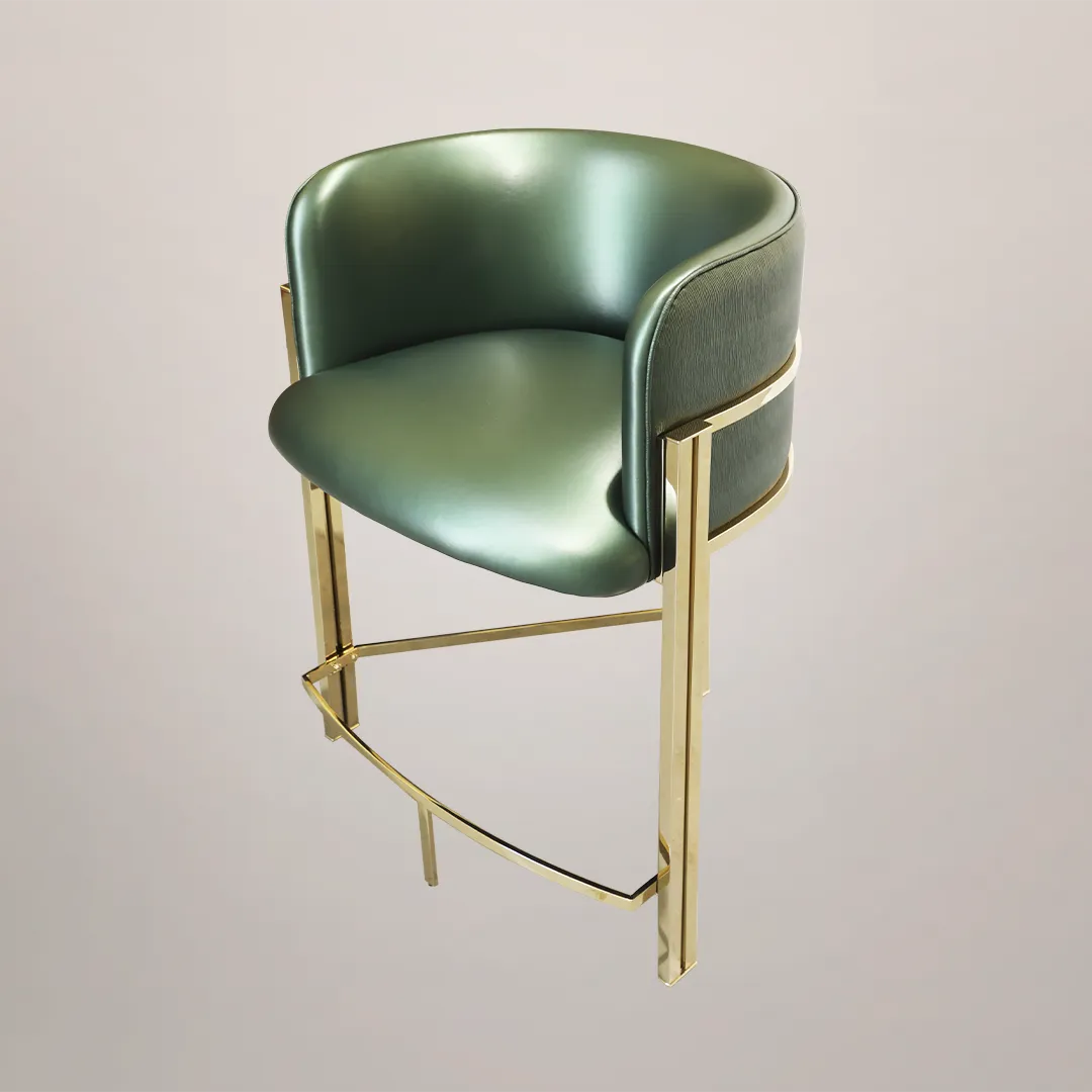 /storage/Luxury brass bar chair with elegant upholstery and soft curves, inspired by Marie Antoinette’s opulent style, by Castro Lighting