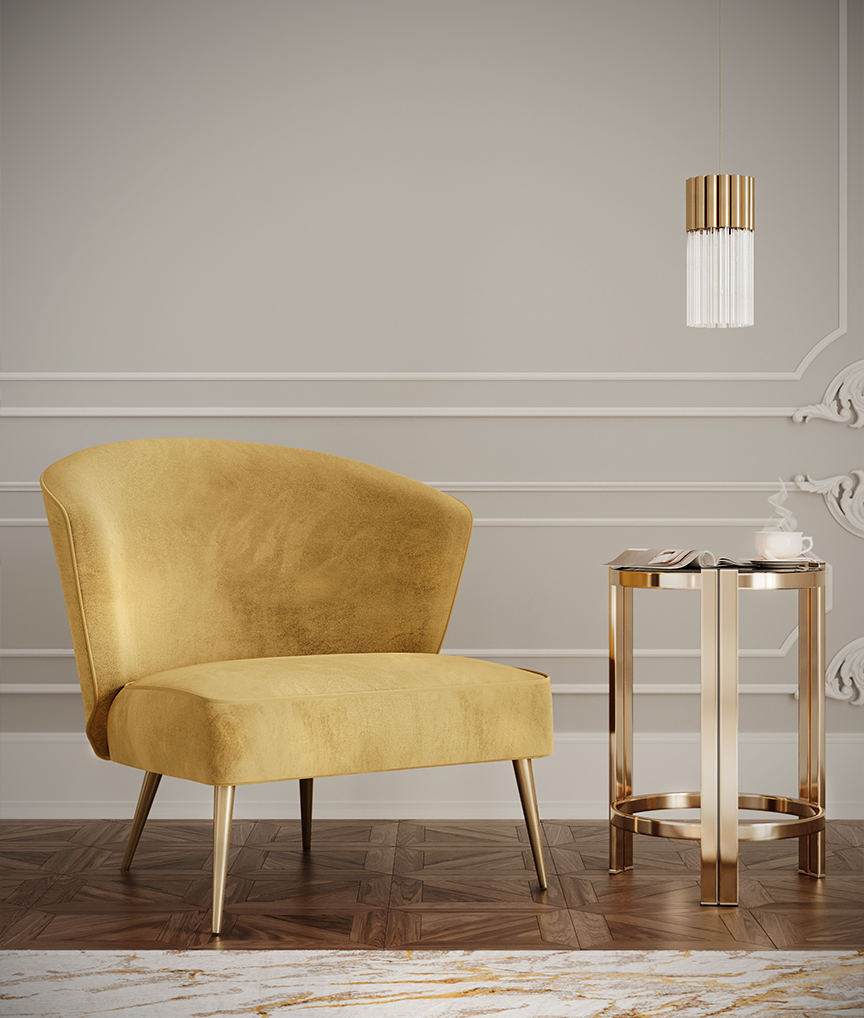 /storage/Luxury brass Marie Side Table with gold finish, featuring elegant brass and glass design for refined interiors.