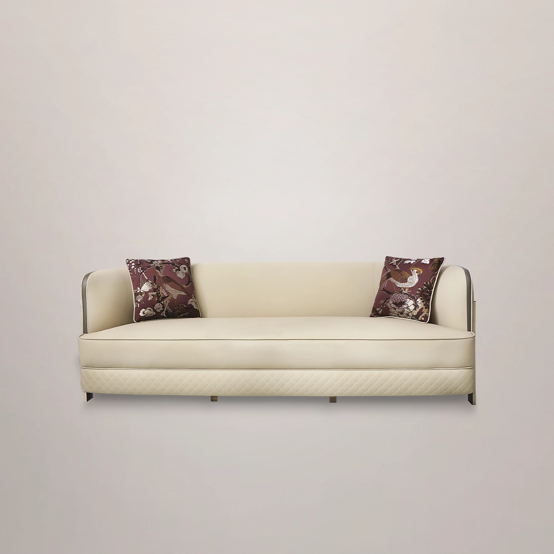 /storage/Luxury gold-plated brass sofa with soft upholstery, combining Versailles-inspired elegance and contemporary design by Castro Interiors