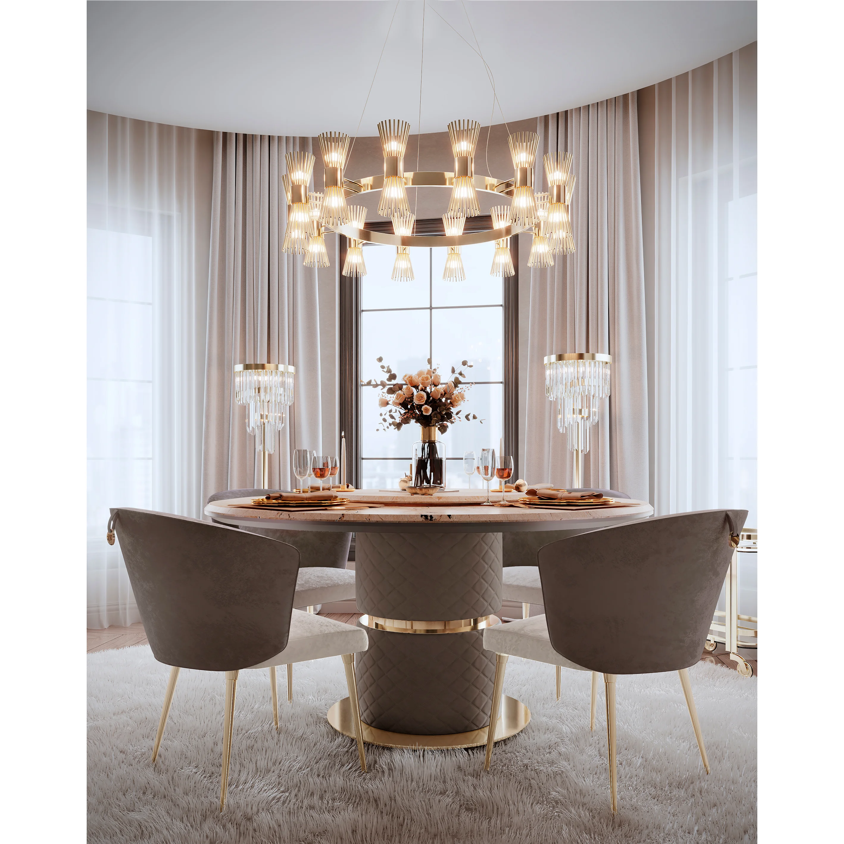 /storage/Castro Lighting HALO suspension chandelier brass shades