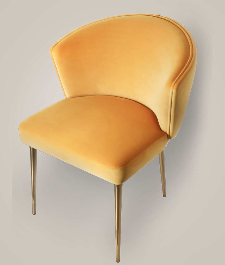 /storage/Luxury brass chair with velvet upholstery and elegant detailing, inspired by Italian design by Castro Interiors